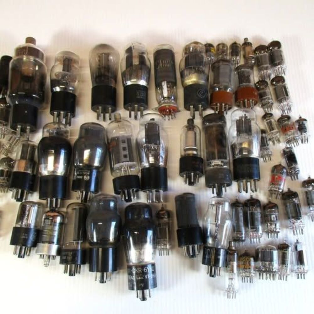 Vintage Vacuum Tube Lot for Display Art Projects Crafts  Steampunk Lot of 60